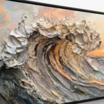 Golden Crest — Gold Textured 3D Coastal Wave Painting Wall Art - Image 2