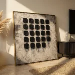 Midnight Mosaic – Wabi Sabi Minimalist Wall Decor - Image 2
