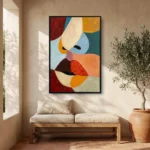 Harlequin Gaze — Multicolour Cubist Abstract Portrait Wall Art - Image 2