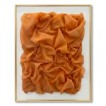 Terracotta Drape Textured warm fabric sculpture fabric wall art