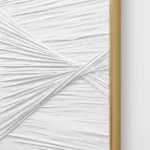 Crossing Currents textured wall art shown framed on the wall in a styled interior